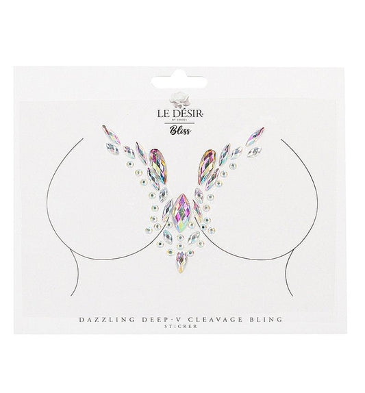 Shots Dazzling Deep-V Cleavage Bling Sticker Shots