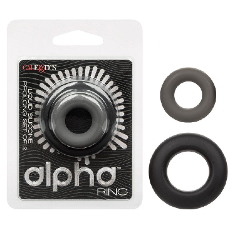 Alpha Liquid Silicone Prolong Set Of 2 Cock Ring Calexotics