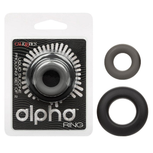 Alpha Liquid Silicone Prolong Set Of 2 Cock Ring Calexotics
