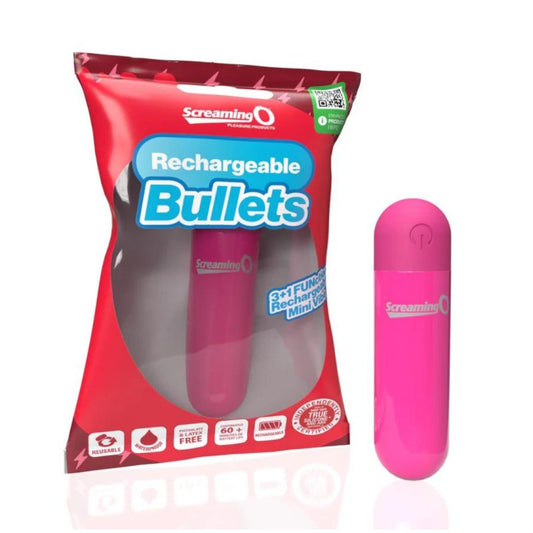 Screaming O Rechargeable Bullets - Pink Screaming O