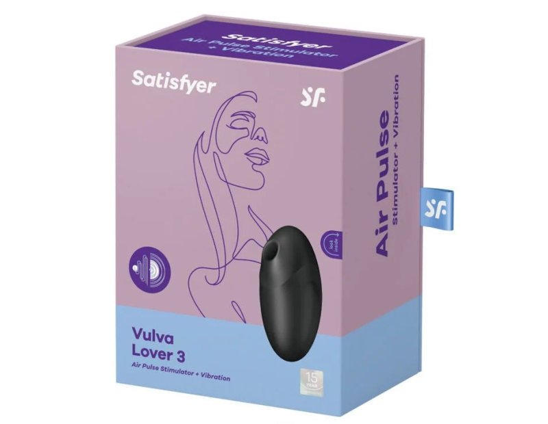 Satisfyer Vulva Lover 3 Vibrator - Black Satisfyer