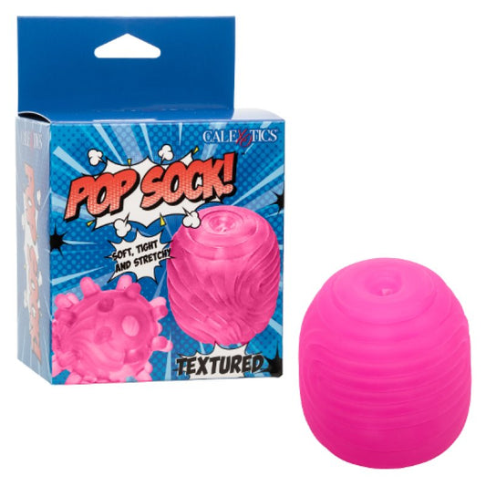 Pop Sock™ Pop Sock Textured - Pink Masturbator Calexotics
