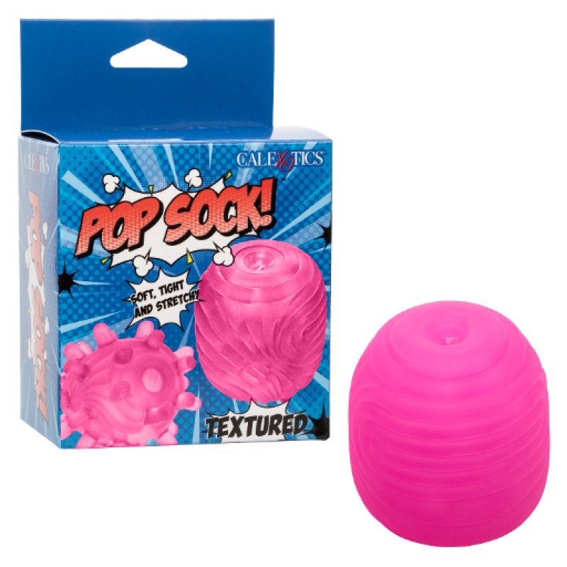 Pop Sock™ Pop Sock Textured - Pink Masturbator Calexotics