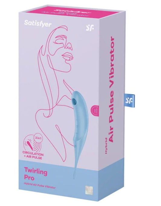Satisfyer Twirling Pro, Blue air-pulse and vibration toy - ClubX Australia
