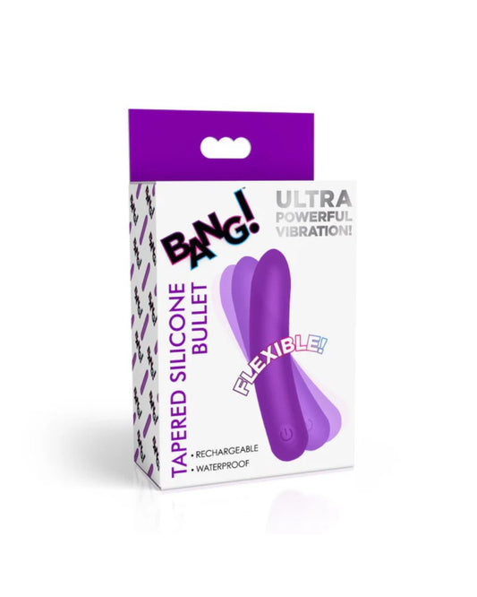 Bang! Tapered Flexible Silicone Bullet - purple XR Brands