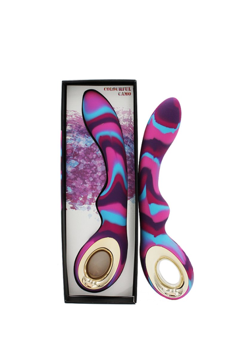 Colourful Camo Magic Vibrator dual motor G-spot silicone pink - ClubX Australia