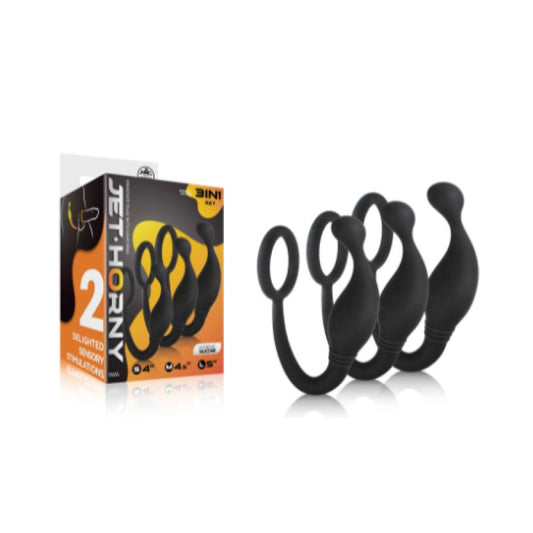 Excellent Power Jet Horny Silicone Prostate Plug Set Excellent Power