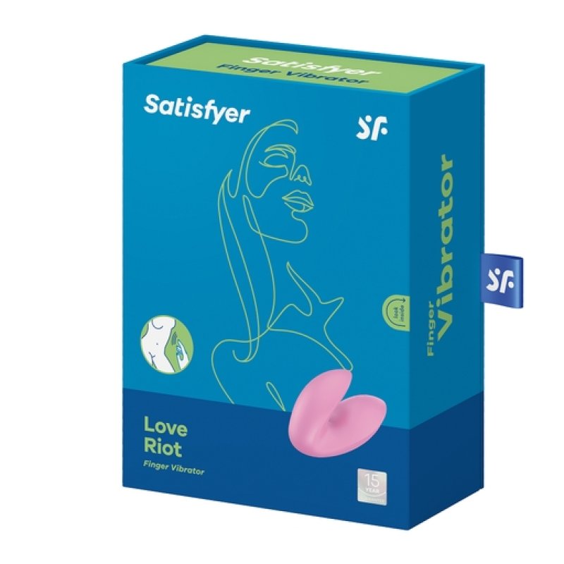 Satisfyer Love Riot Finger Vibrator Stimulator - Pink Satisfyer