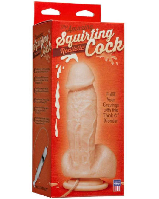 Doc Johnson Squirting Realistic Cock Dildo - ClubX Australia
