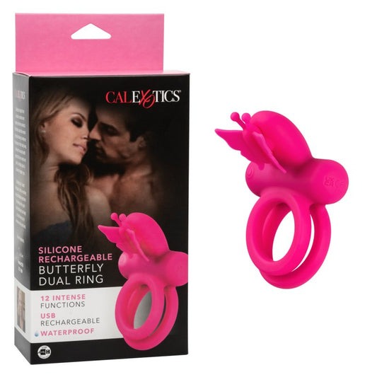 Calexotics Silicone Rechargeable Butterfly Dual Ring Calexotics
