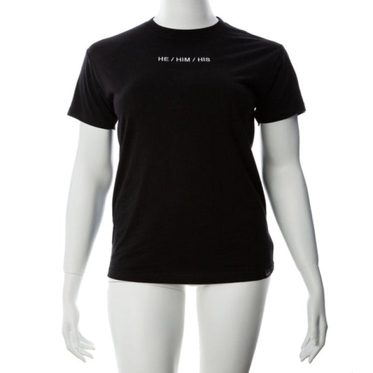 Gender Fluid Pronoun He Tee Shirt Medium Black - ClubX Australia