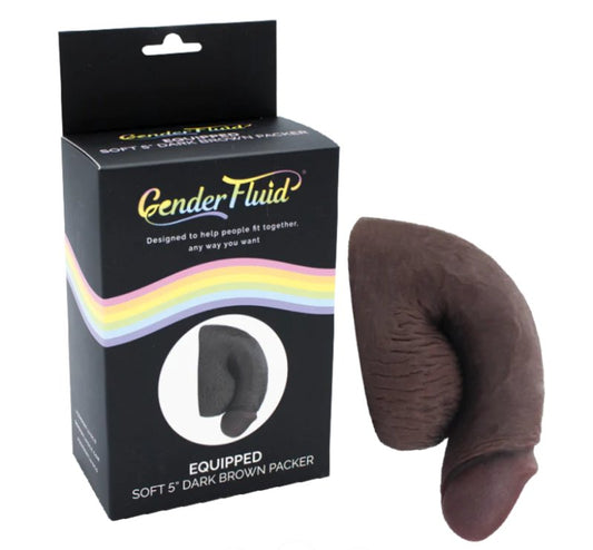 Gender Fluid Equipped Soft Packer 5" Dark Brown Thank Me Now