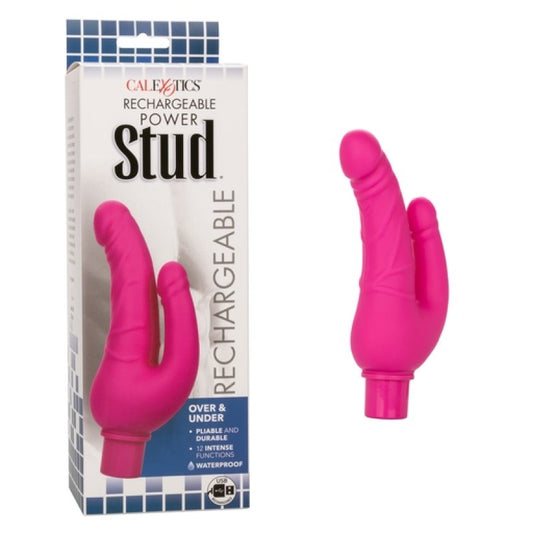 Calexotics Power Stud Over & Under rechargeable - Pink Dildo Calexotics