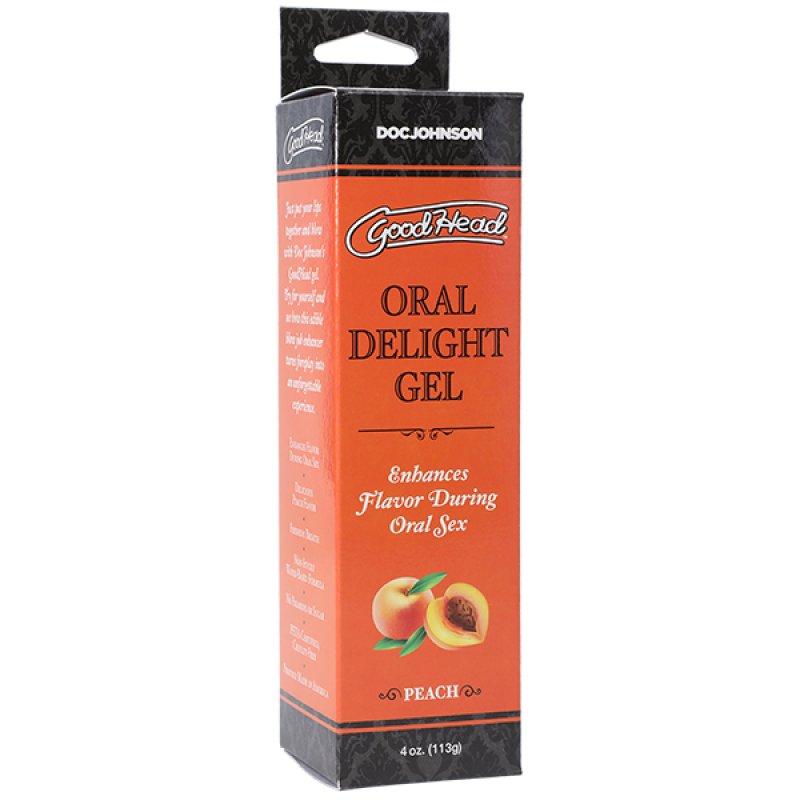 GoodHead Oral Delight Gel - Peach - Peach Flavoured Oral Gel - 120 ml Tube
