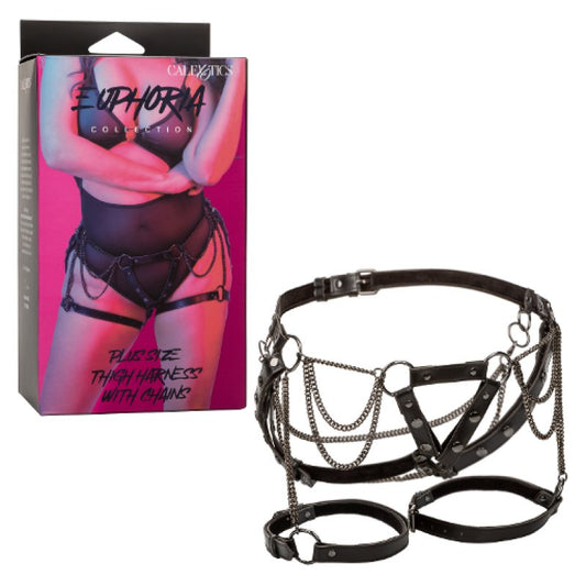 Euphoria Collection Plus Size Thigh Harness With Chains Bondage Gear Calexotics