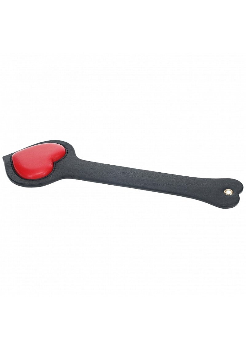 OUCH! Milan Collection - Paddle - Black/Red Heart Paddle Shots Toys