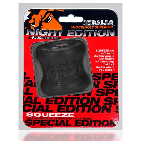 Oxballs Squeeze ballstretcher plus+SILICONE™ special edition Night Cock Ring OXBalls