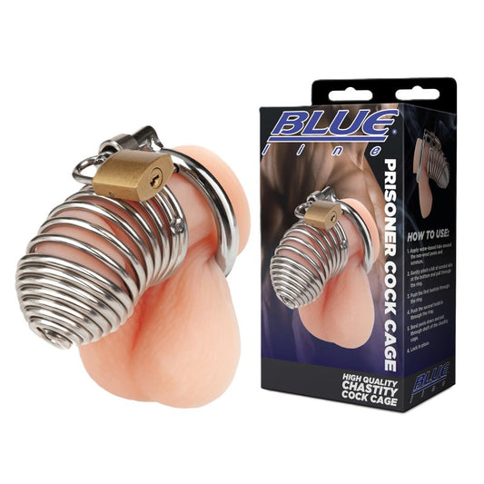 Blue Line Prisoner Cock Cage Cock Ring (BLM5028) Electric Eel, Inc