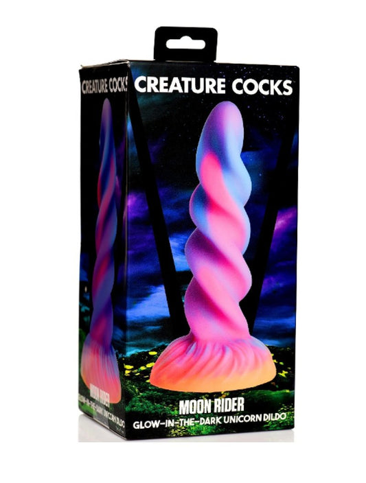 Creature Cocks Moon Rider Glow-in-the-Dark Unicorn Dildo XR Brands