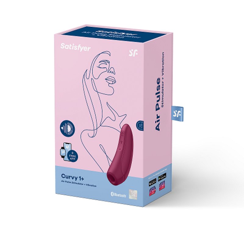 Satisfyer Curvy 1+ - App Contolled Touch-Free USB-Rechargeable Clitoral Stimulator with Vibration Satisfyer