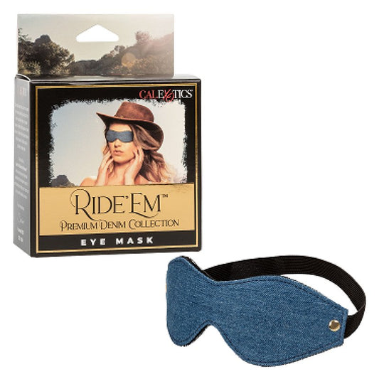 Calexotics Ride 'Em Premium Denim Collection Eye Mask Bondage Gear Calexotics