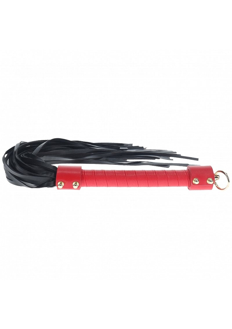 OUCH! Milan Collection - Flogger - Black/Red Flogger Whip Shots Toys