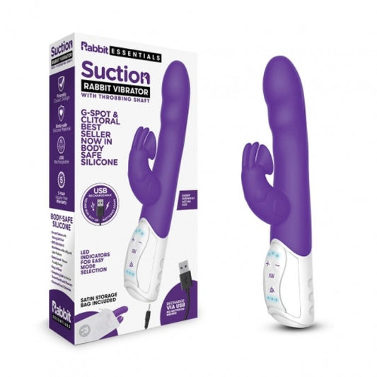 Rabbit Essentials Rechargeable Clitoral Suction Rabbit - Purple Electric Eel, Inc