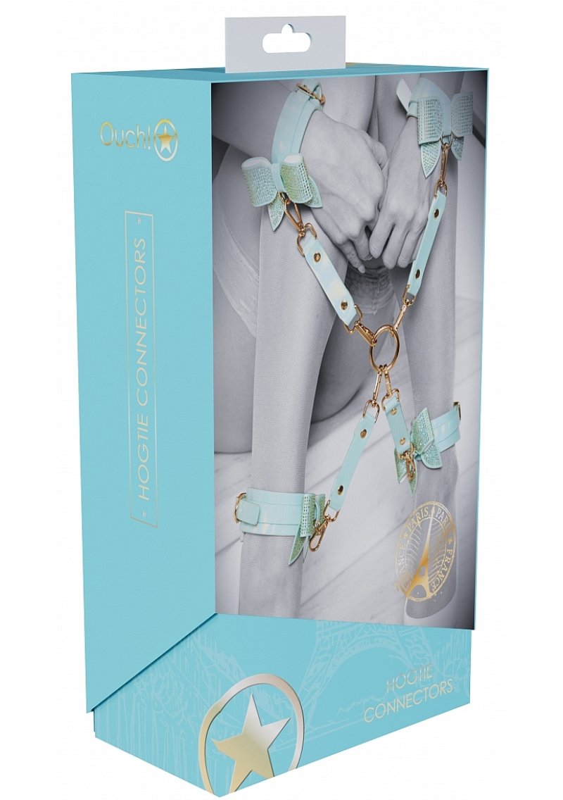 Ouch! Paris Collection - Hogtie Connectors Blue Bondage Gear Shots
