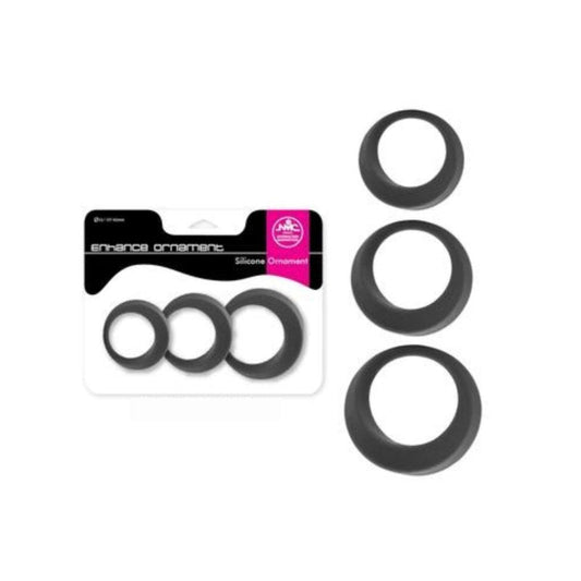 Excellent Power Enhance Ornament C-Rings Set of 3 Grey Excellent Power