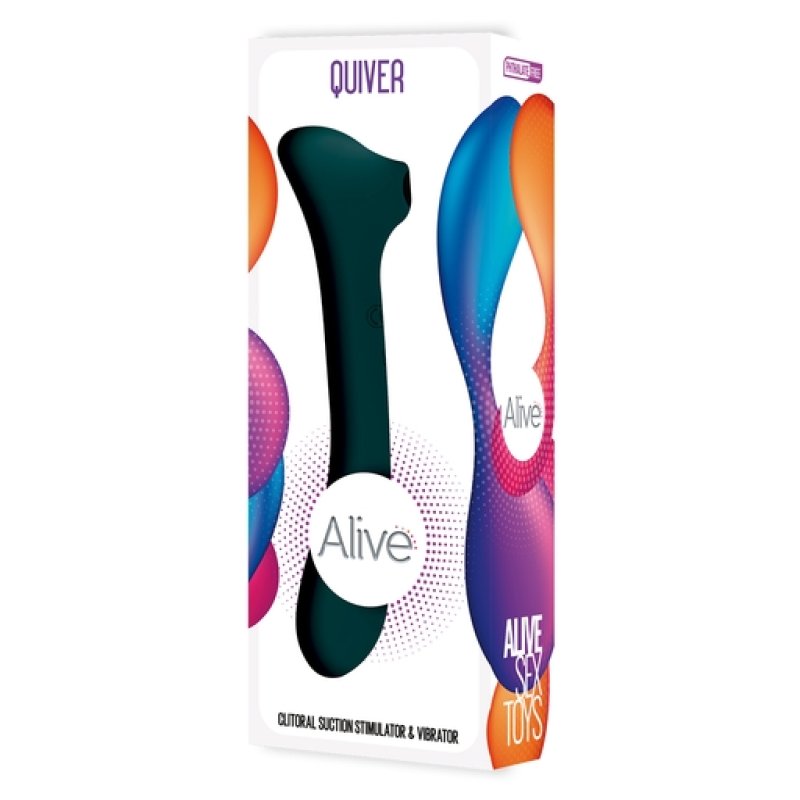 Alive Quiver Suction and Vibration Teal shots