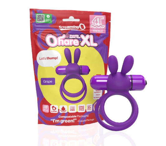 Screaming O 4T Ohare XL Grape Vibrating Cock Ring - ClubX Australia