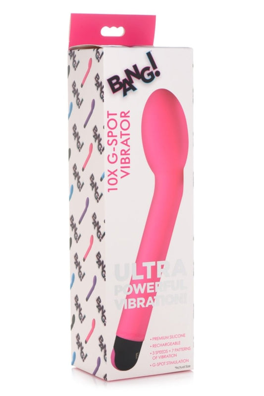 XR Brands Bang! 10X G-Spot Rechargeable Vibrator - Pink XR Brands