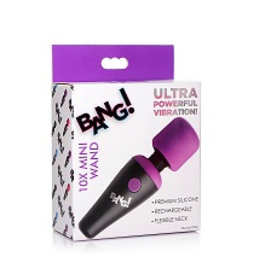 Bang! 10X Vibrating Mini Silicone Wand - Purple XR Brands