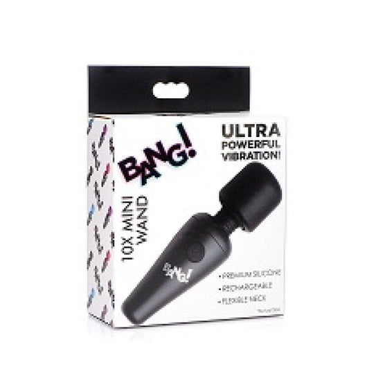 Bang! 10X Vibrating Mini Silicone Wand - Black XR Brands