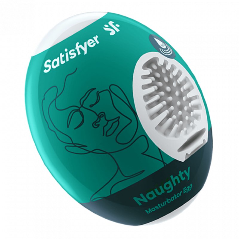 Satisfyer Masturbator Egg - Naughty - White Stroker Sleeve Satisfyer