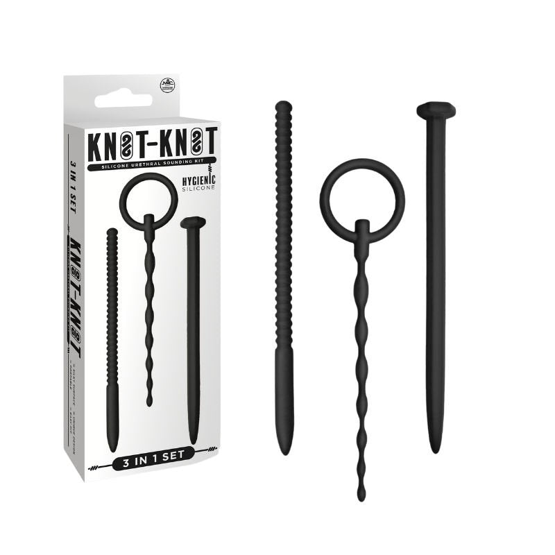 Excellent Power Knot-Knot silicone urethral plug set bondage gear - ClubX Australia