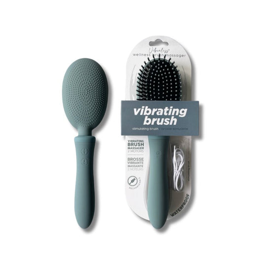 Vibraliss Vibrating Hairbrush, Grey Blue - ClubX Australia