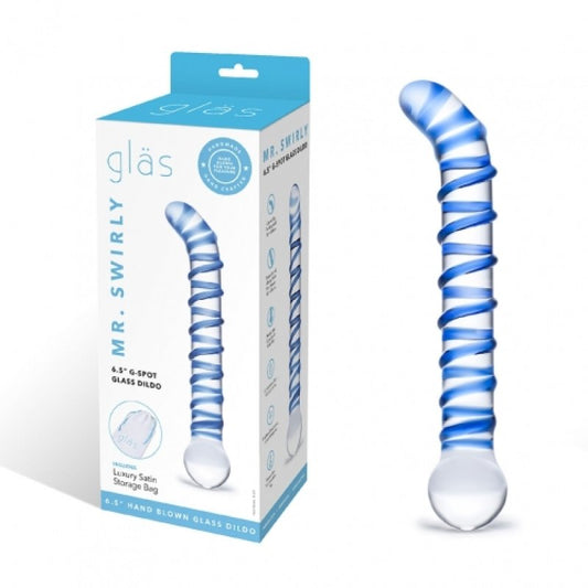 Glas 6.5" Mr. Swirly G-Spot Dildo Electric Eel, Inc