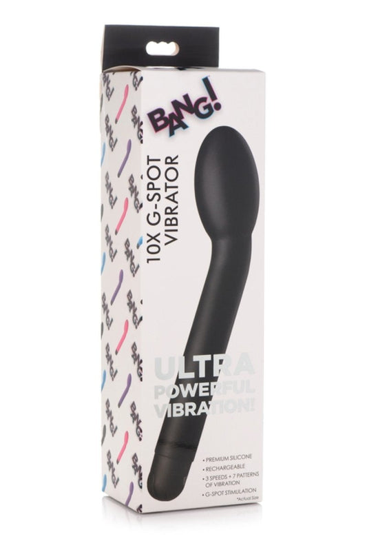 XR Brands Bang! 10X G-Spot Rechargeable Vibrator - Black XR Brands