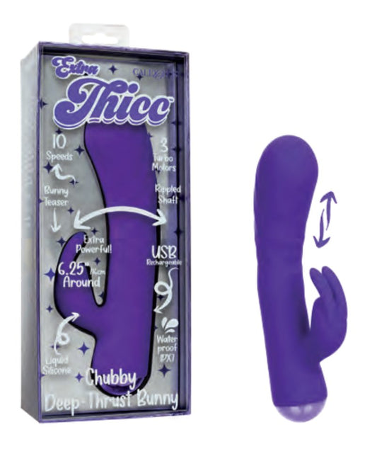 New Products In Stock Extra Thicc Chubby Deep-Thrust Bunny Vibrator Calexotics