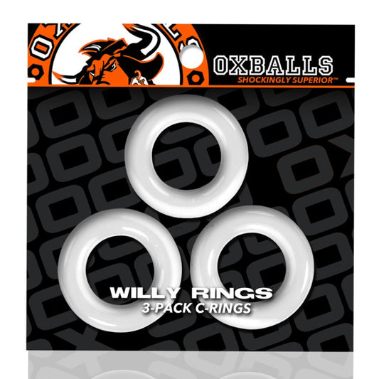 Oxballs Willy Rings 3-pack stretchy cockrings White OXBalls
