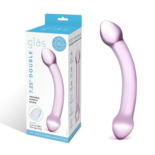Glas 7.25" Double Trouble Purple Dildo Electric Eel, Inc