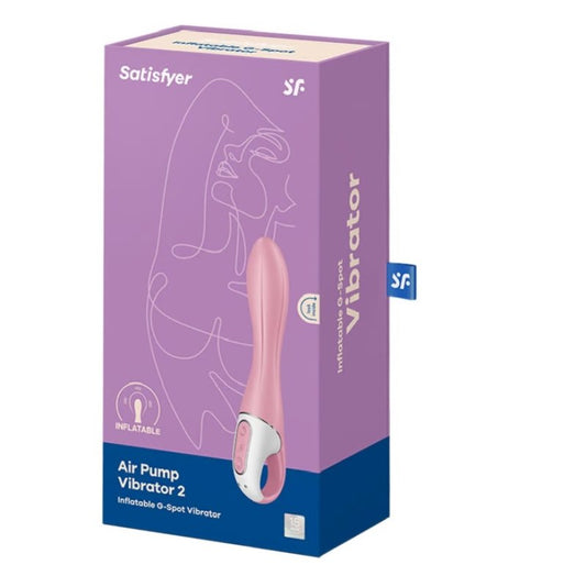 Satisfyer Air Pump Vibrator 2, Light Red inflatable G-spot vibrator - ClubX Australia