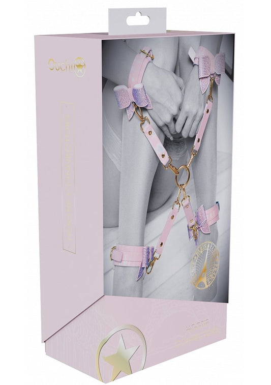 Ouch! Paris Collection - Hogtie Connectors Pink Bondage Gear Shots