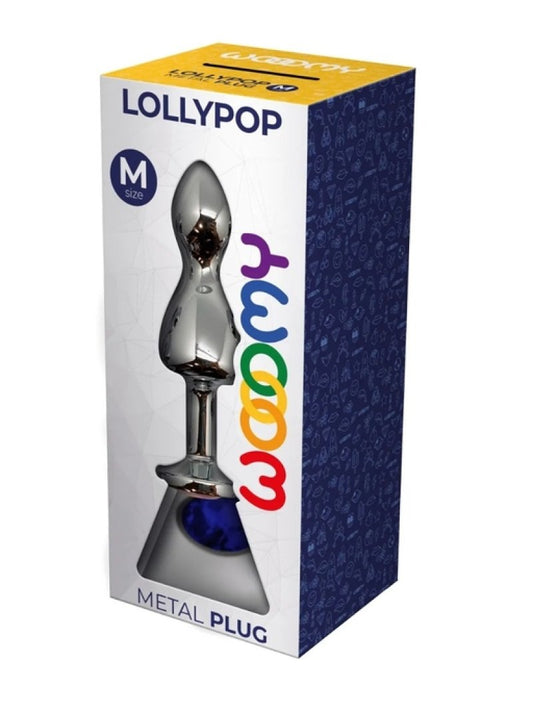 Wooomy Lollypop Double Ball Metal Plug Blue M Adrien Lastic