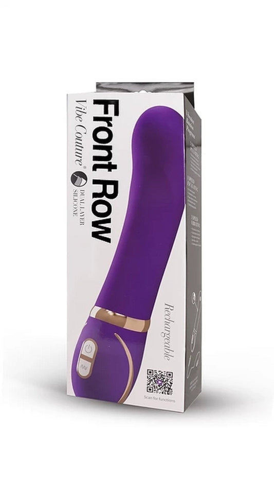 Vibe Couture Front Row Purple dual layer silicone rabbit vibrator - ClubX Australia