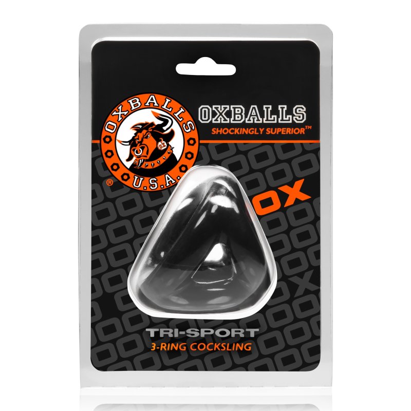 Oxballs Tri-Sport 3-ring cock and ball sling night black - ClubX Australia