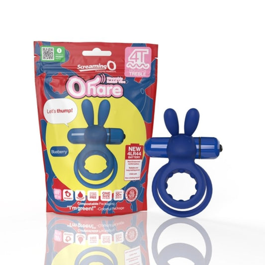 Screaming O 4T Ohare Blueberry Vibrating Cock Ring - ClubX Australia