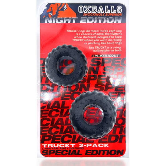 Oxballs Truckt 2-piece cockring plus+SILICONE™ special edition Night OXBalls
