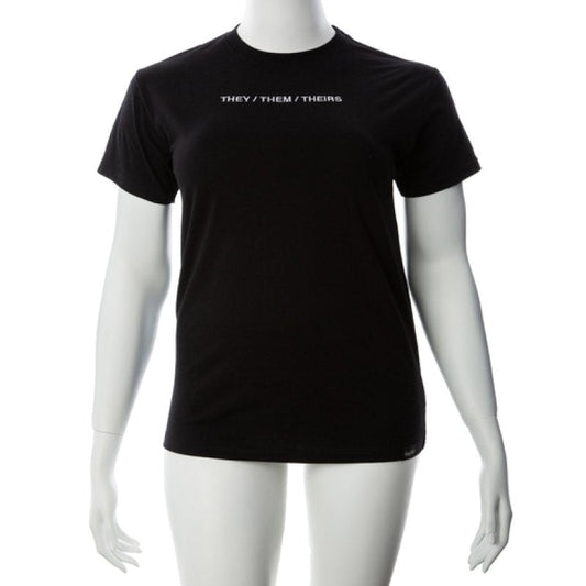 Gender Fluid Pronoun They Tee Shirt XL Black - ClubX Australia